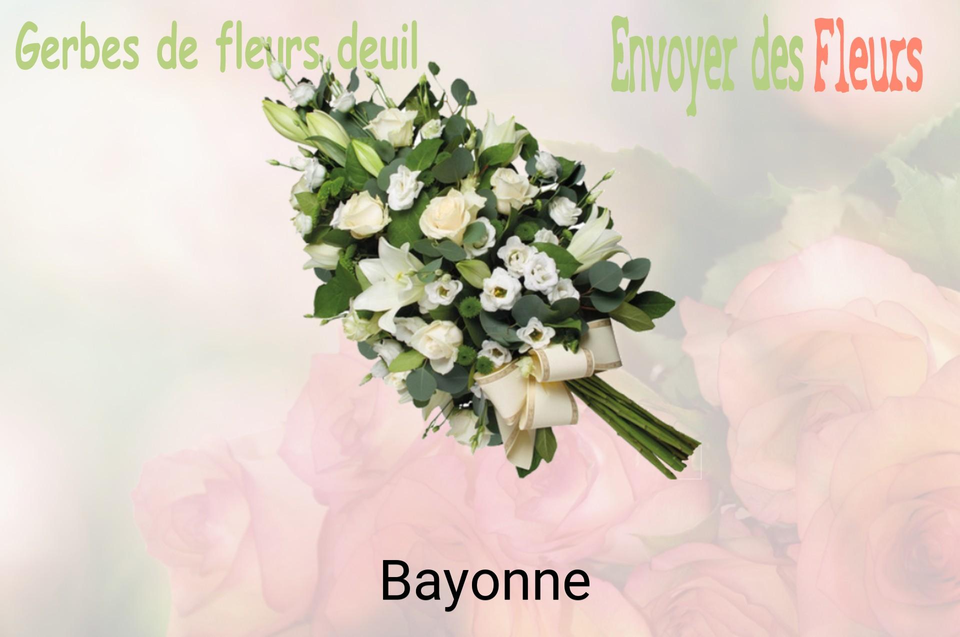 Gerbe de fleurs de deuil livrée à Bayonne